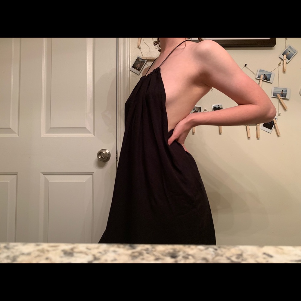 Earthbound backless mini dress